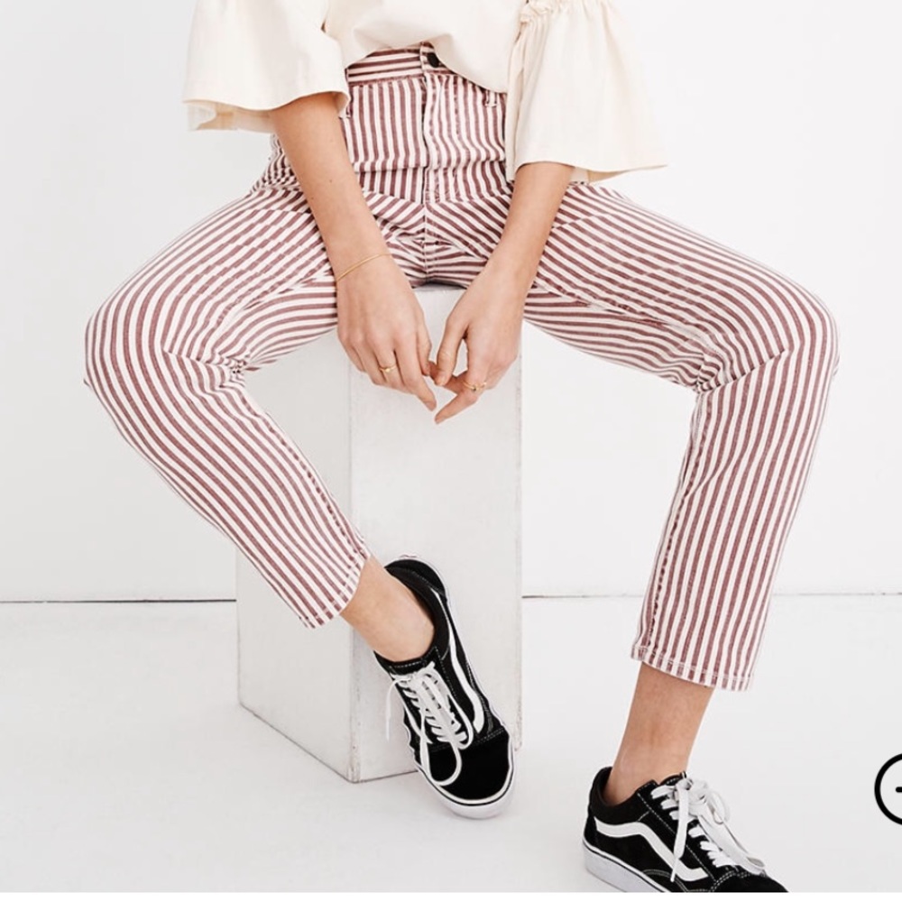 Madewell Luca stripe jeans size 26 🌞